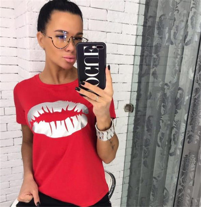 Modern női póló három színű mintával