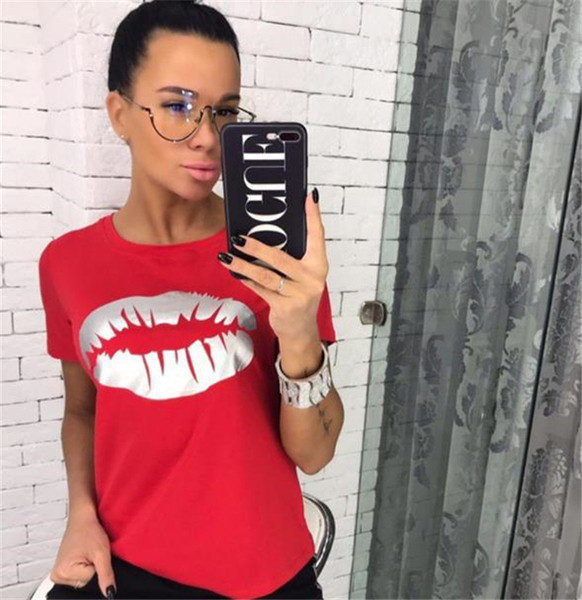 Modern női póló három színű mintával