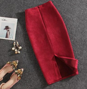 Öko velúrból készült modern női szoknya többféle színben