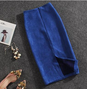 Öko velúrból készült modern női szoknya többféle színben