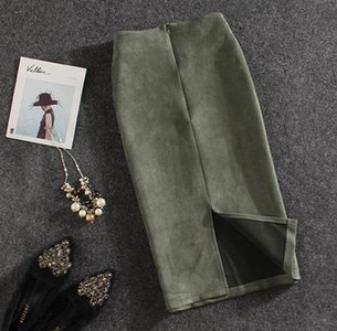 Öko velúrból készült modern női szoknya többféle színben