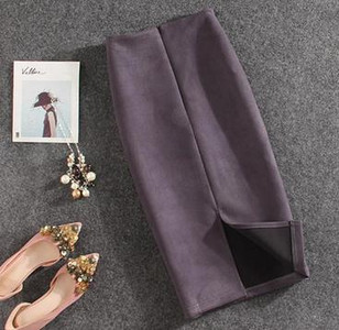 Öko velúrból készült modern női szoknya többféle színben