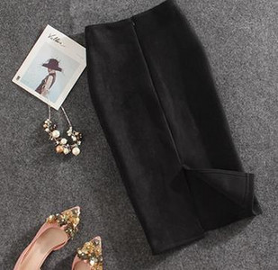 Öko velúrból készült modern női szoknya többféle színben