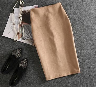 Öko velúrból készült modern női szoknya többféle színben