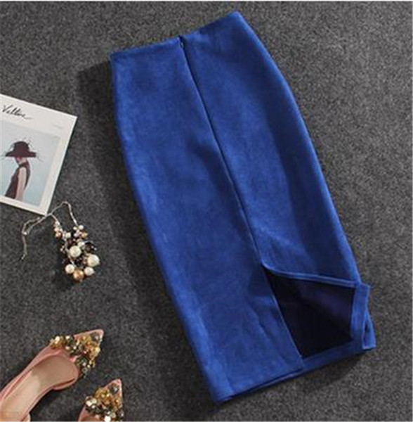 Öko velúrból készült modern női szoknya többféle színben