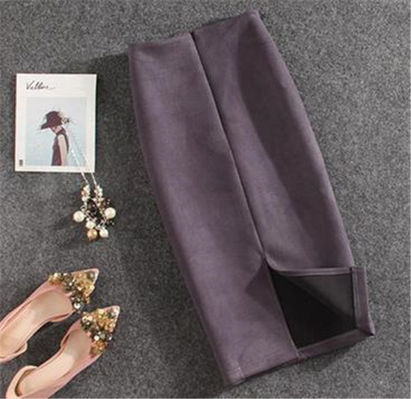 Öko velúrból készült modern női szoknya többféle színben