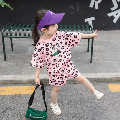 Set modern pentru fete pentru copii cu aplicatie-doua culori