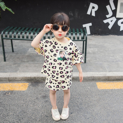 Set modern pentru fete pentru copii cu aplicatie-doua culori