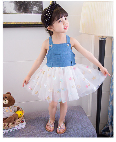 Model modern de croi rochie pentru copii cu broderie