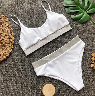 Costum de baie elegant pentru femei în alb-negru - două modele