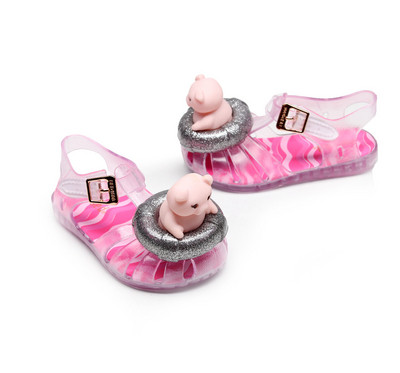 Modern gyerekszandál 3D elemmel három színben lányoknak