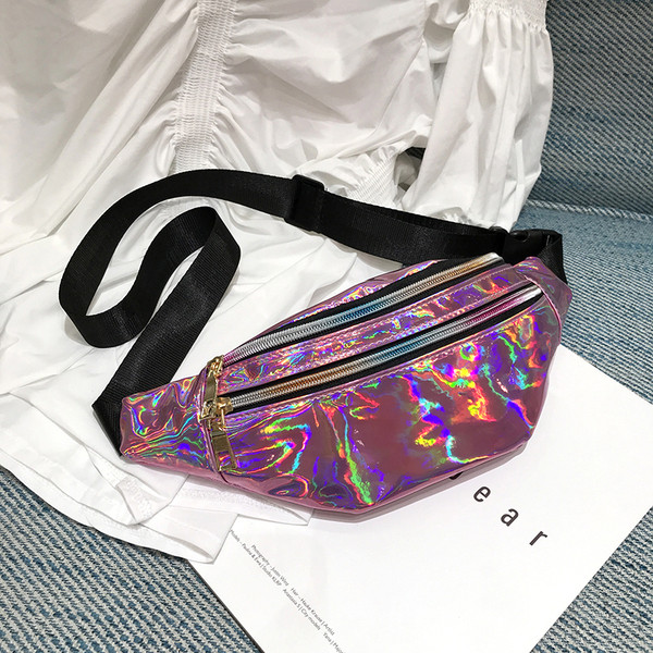 Modern női cipzár irizáló színekben