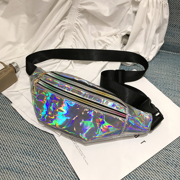 Modern női cipzár irizáló színekben