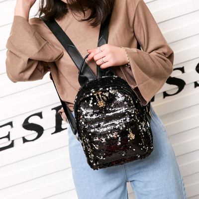 Rucsac modern de dama cu paiete in mai multe culori