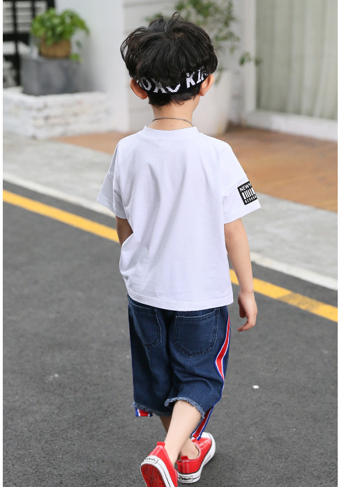 Két színben feliratos gyerek póló fiúknak