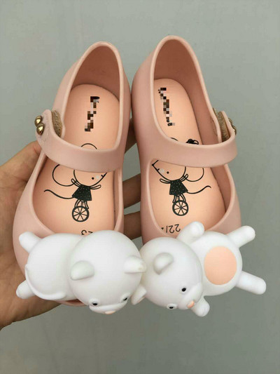 Modern rugós gyerekcipő lányoknak 3D elemmel