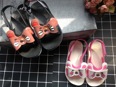 Модерни детски сандали с панделка в два цвята за момичета