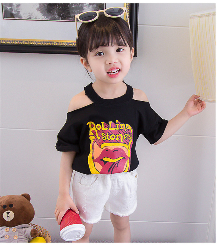 Gyermek modern póló lányoknak - három színben