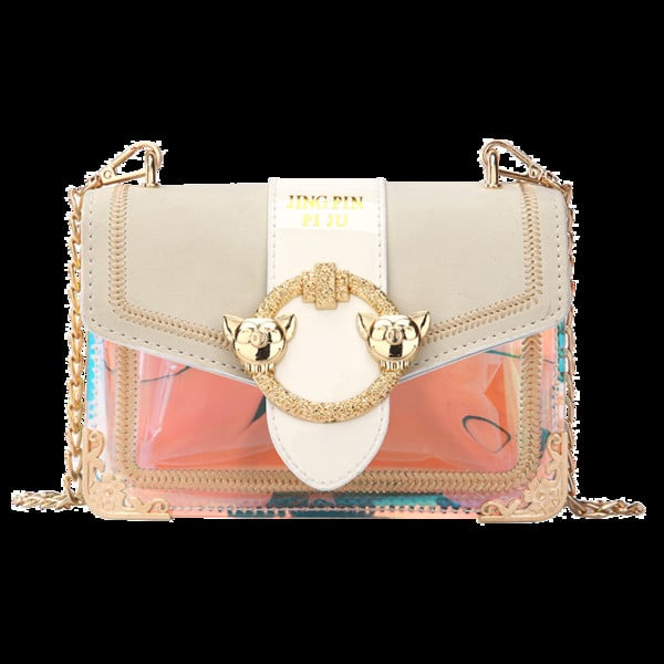 Stílusos női táska több színben, hosszú fémlánccal és fém elemekkel