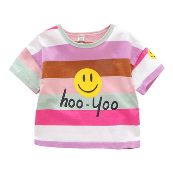Παιδικό μπλουζάκι σε δύο χρώματα για κορίτσια