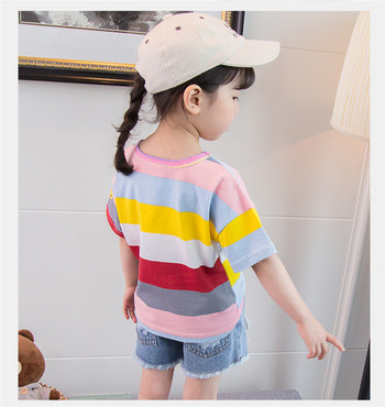 Детска ежедневна тениска в два цвята за момичета
