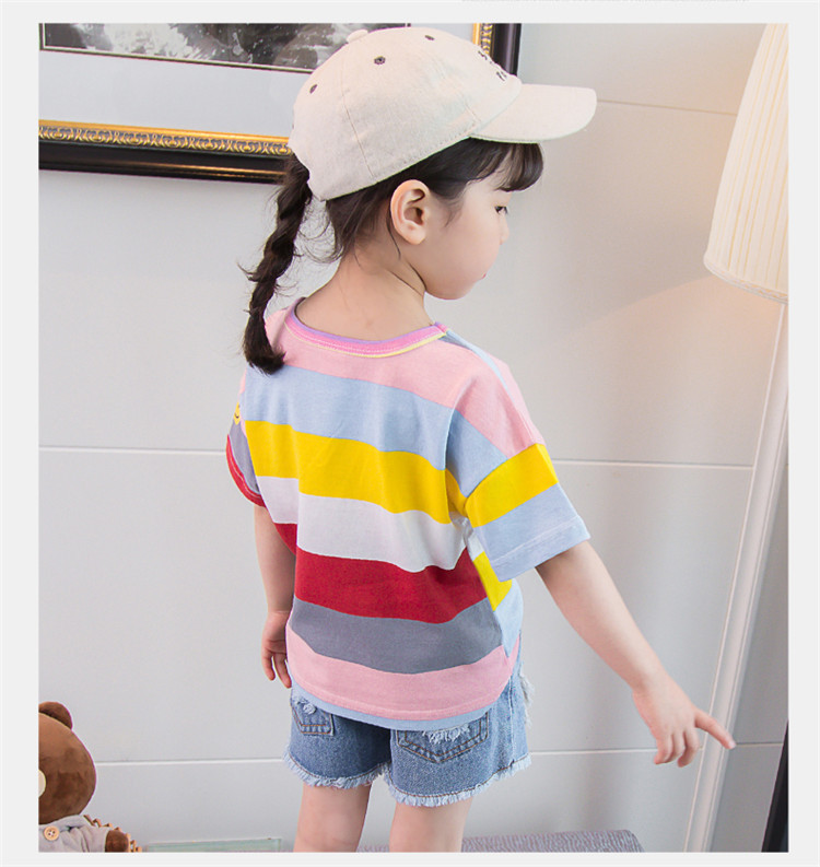 Παιδικό μπλουζάκι σε δύο χρώματα για κορίτσια