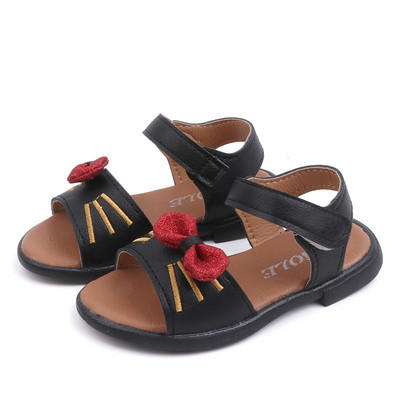 Modern gyerekszandál lányoknak szalaggal és matricával