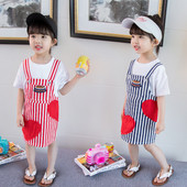 Salopete moderne pentru copii în albastru și roșu