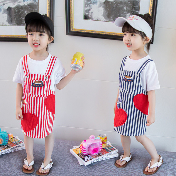 Salopete moderne pentru copii în albastru și roșu