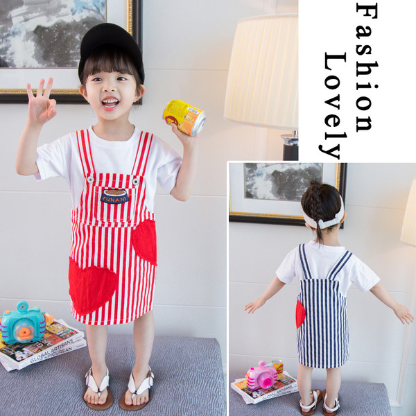 Salopete moderne pentru copii în albastru și roșu