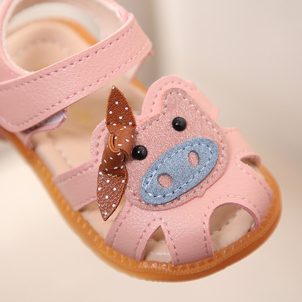 Sandale moderne pentru fete pentru copii cu aplicatie si panglica