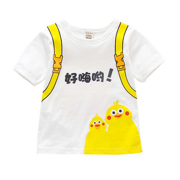 Παιδικό μπλουζάκι για  κορίτσια με διαφορετικές εφαρμογές σε λευκό χρώμα
