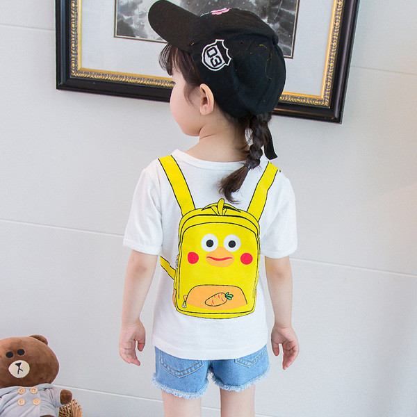 Gyerek póló lányoknak fehér színben, különféle felvitelekkel