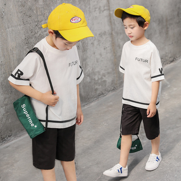 Μοντέρνο παιδικό σετ  σε λευκό και μαύρο χρώμα