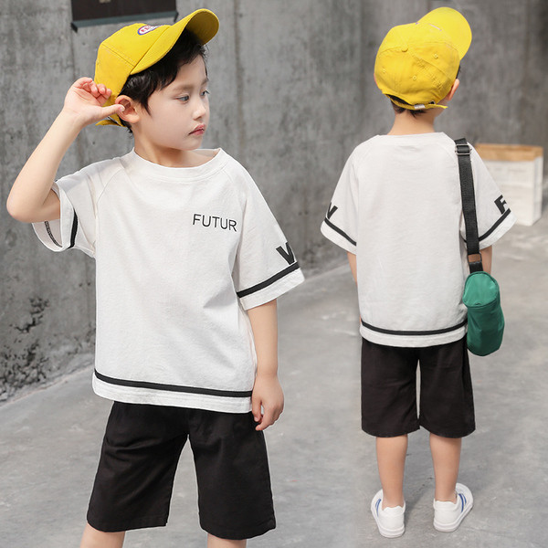 Μοντέρνο παιδικό σετ  σε λευκό και μαύρο χρώμα