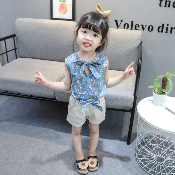 Modern gyerekkészlet rózsaszín és kék színben lányoknak