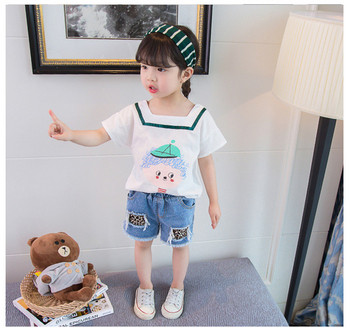Παιδικό μπλουζάκι σε λευκό με εφαρμογή για κορίτσια