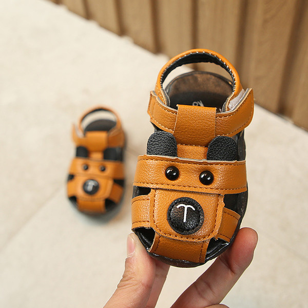 Sandale pentru copii stilate pentru baieti din piele ecologica cu animatie