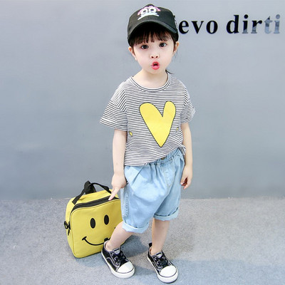 Gyermek póló lányoknak rátéttel és feliratokkal - két színben