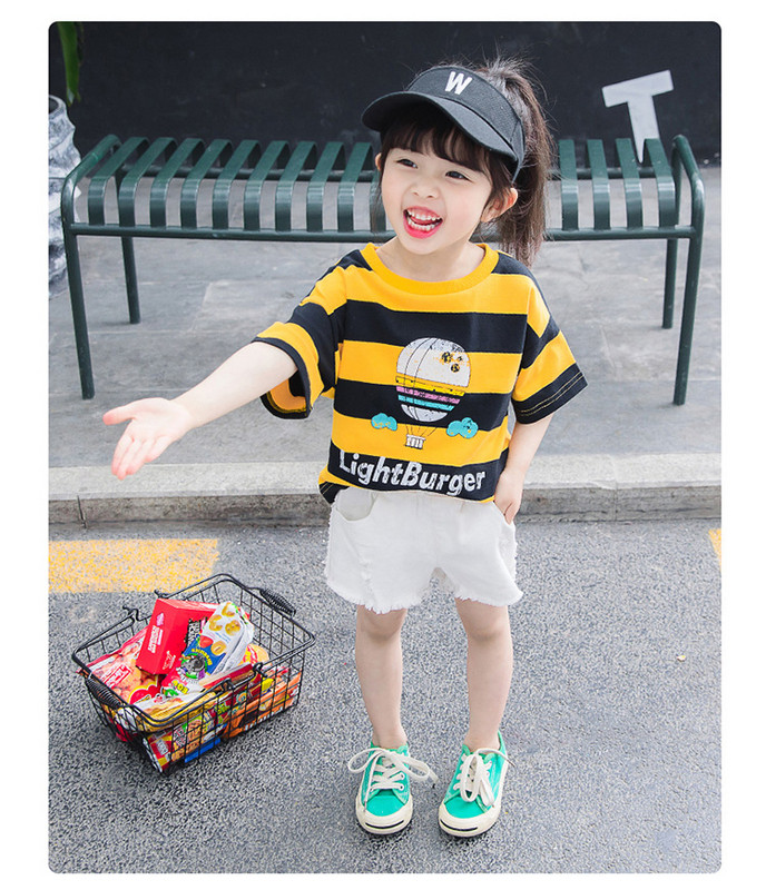 Μοντέρνο παιδικό μπλουζάκι για τα κορίτσια σε δύο χρώματα