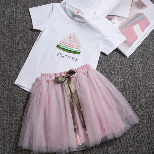 Set fuste moderne copii + tricou in doua culori