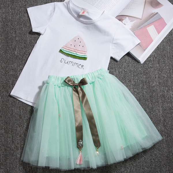 Set fuste moderne copii + tricou in doua culori