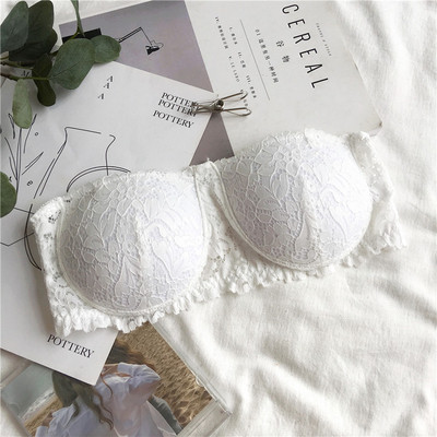 Sutien de dama din dantela alb si negru