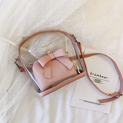 Σύγχρονη γυναικεία  τσάντα με μεγάλη λαβή και τρισδιάστατα στοιχεία σε τέσσερα χρώματα