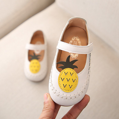Модерни детски обувки за момичета с апликация от еко кожа