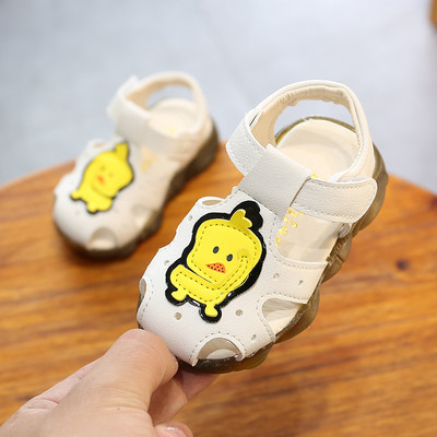 Ежедневни детски сандали за момчета и момичета с апликация пате
