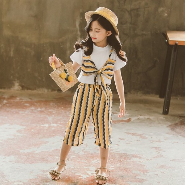 Set copii pentru fete in doua parti in rosu si galben