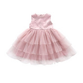 Rochie eleganta pentru copii in doua culori cu tul si dantela