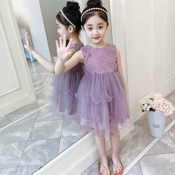 Rochie eleganta pentru copii in doua culori cu tul si dantela