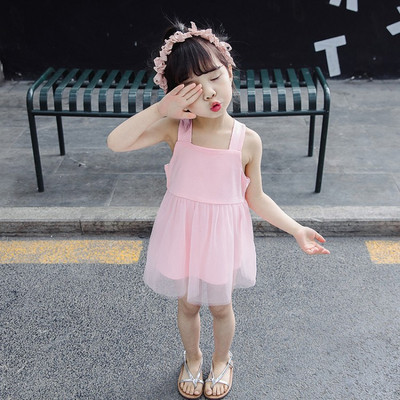 Aktuális gyerekruha rózsaszín és kék színben, tüllel